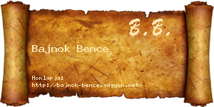 Bajnok Bence névjegykártya